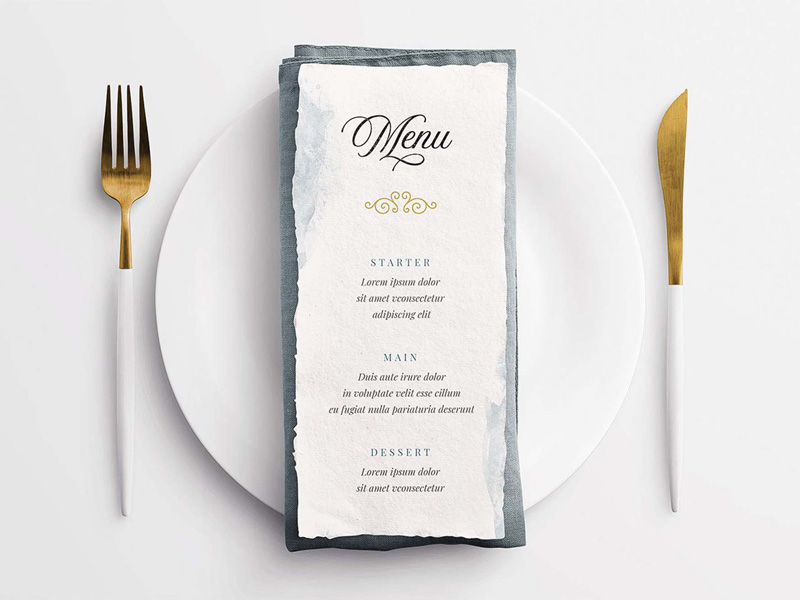 Speke Resort Wedding Menu